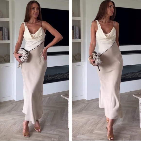 NWT Zara Combination Midi Dress Size M - Picture 15 of 15